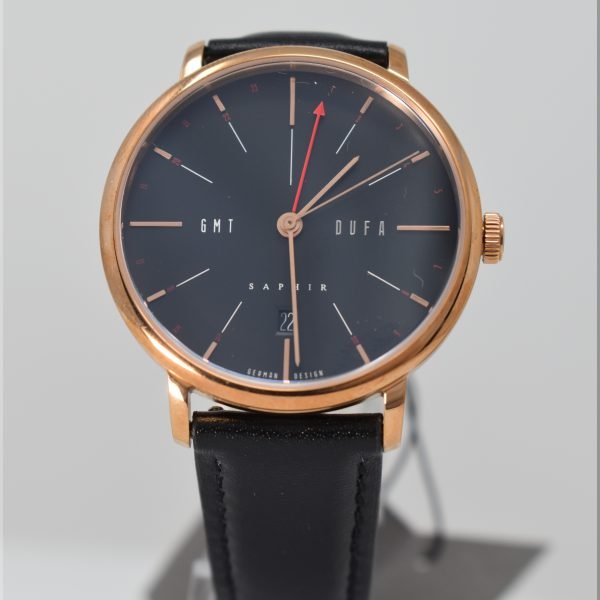 DuFa DF-9030-03 men's watch real leather strap