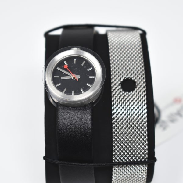 Mondaine Watch Aura A6663032414SBBB With Replacement Band 22mm