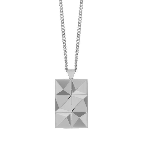 NORTHSKULL LONDON Embossed In 'n' Out Pendant Necklace in Silver OTSTOSNK005
