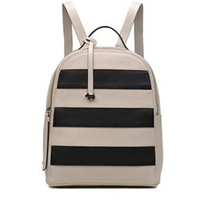 Radley Patcham palace Dove & Black Striped Leather Medium backpack 17081