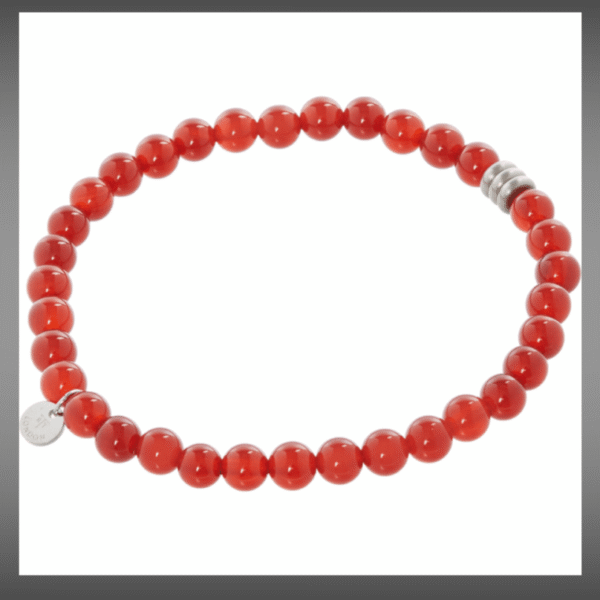 Tateossian Red beaded Carnelian Bracelet BR1975