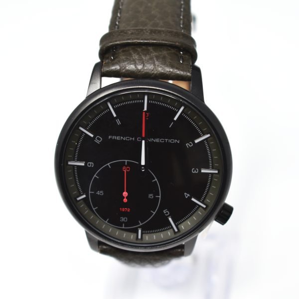 French Connection Classic Quartz Watch with Leather Strap FC1332N