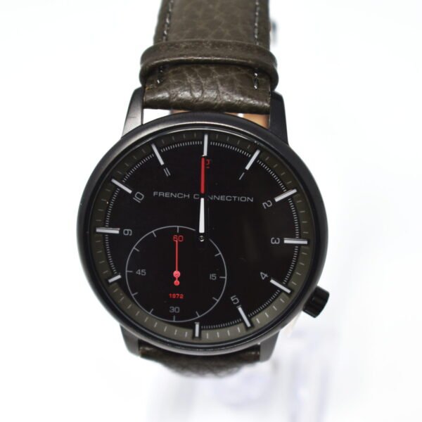 French Connection Classic Quartz Watch with Leather Strap FC1332N