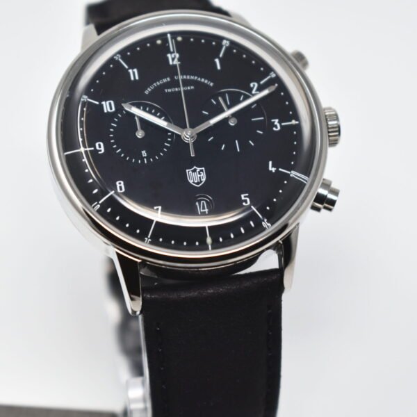 Dufa Deutsche Uhrenfabrik Unisex Watch Black Leather Strap DF-9003-01