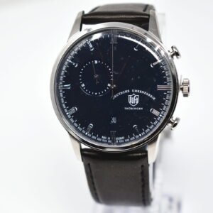 Dufa Deutsche Uhrenfabrik Unisex Watch Black Leather Strap DF-9007-03