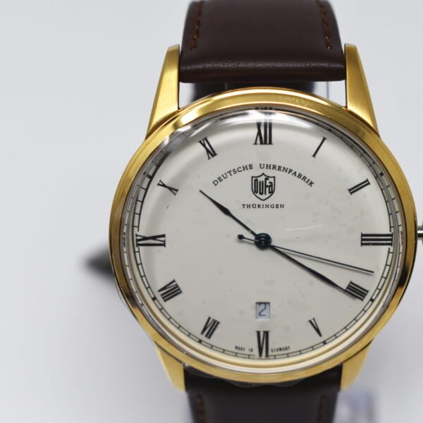 Dufa Deutsche Uhrenfabrik Unisex Watch with Brown Leather Strap DF-9008-04
