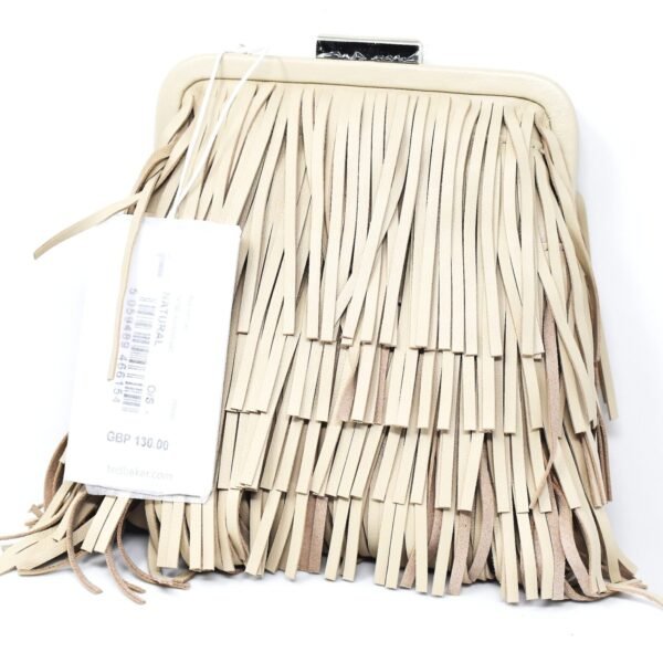 Ted Baker KATILAN Fring tassel evening bag Natural Colour