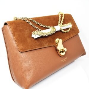 Ted Baker NAOMIE Twist Lock Shoulder Bag Brown