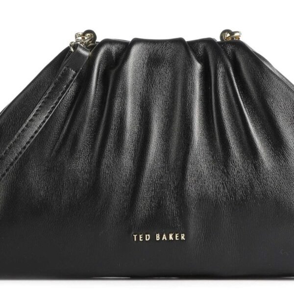 Ted Baker DORIEEN Mini gathered slouchy clutch Black