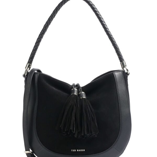 Ted Baker parcia braided handle large hobo bag Black
