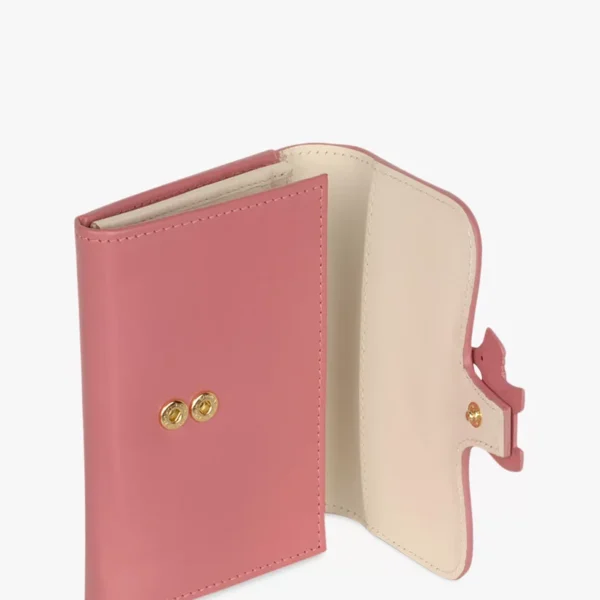 RADLEY CREST DOG TUSCAN RED LEATHER FLAPOVER PURSE WALLET
