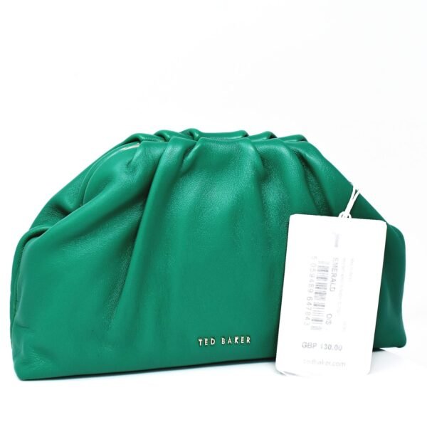 Ted Baker DORIEEN Mini gathered slouchy clutch Green