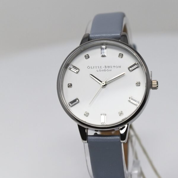 Olivia Burton Vegan Chalk Blue & Silver Bejewelled Watch OB16BJ01