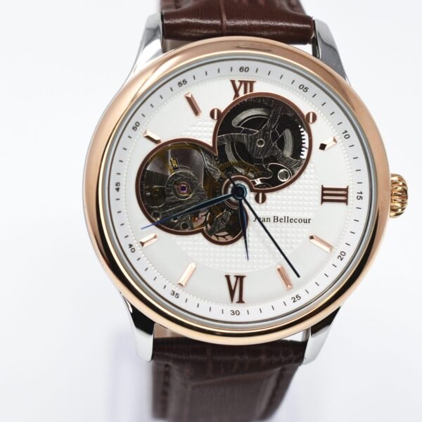 Jean Bellecour Unisex-Adult Automatic Watch with Leather Strap REDH10