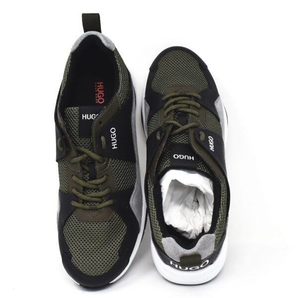 HUGO Men's Block Runn Chunky Trainers Green UK 11 EU 45 US 12