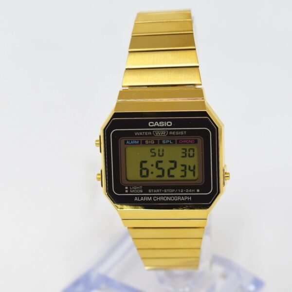 Casio Vintage Yellow Gold Tone Bracelet Digital Watch A700WEG-9AEF