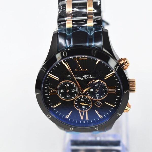 Thomas Sabo Men's Black Rose Gold WA0196-268-203-43 Watch