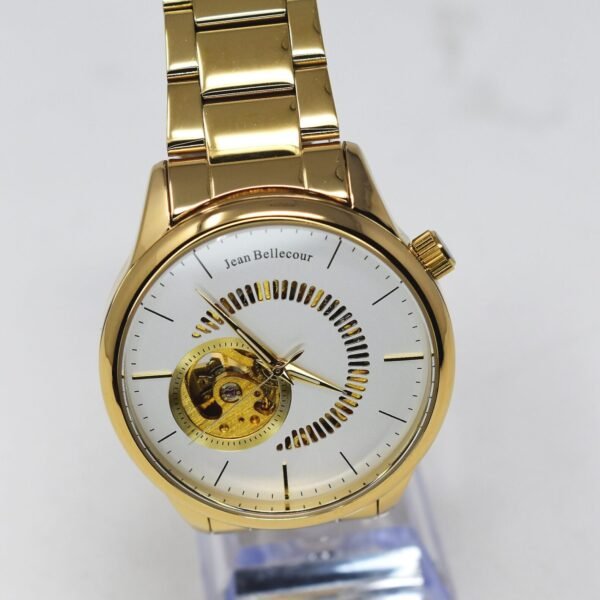 JEAN BELLECOUR
Gold Tone Classic Skeleton Automatic Watch JB1113