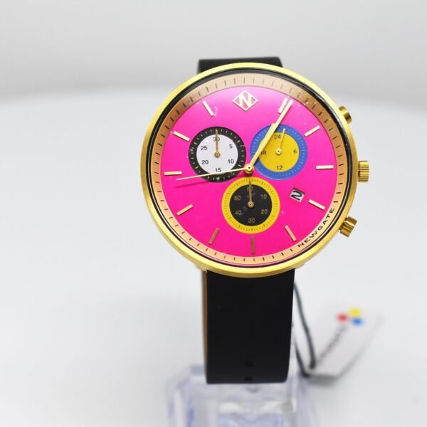 Newgate G6S Wristwatch Women's Watch Multicolour Canvas/Black Leather Straps