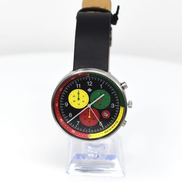 Newgate G6 Men's Wristwatch Watch Multicolour Canvas/Black Leather Straps