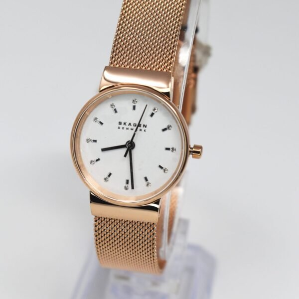 SKAGEN Ancher Rose-Tone Steel Mesh Watch SKW7201