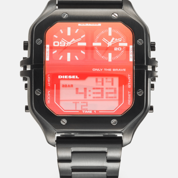 Diesel Clasher Analogue Digital Black Bracelet Watch DZ7455