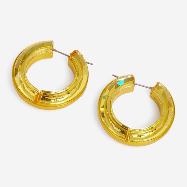 Swarovski Crystal Lucent hoop earrings Statement Yellow 5613548