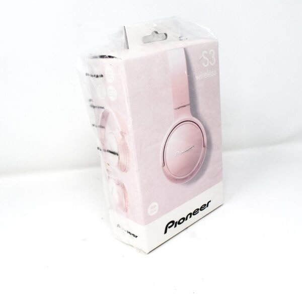 Pioneer S3 Wireless On-Ear Bluetooth 5.0 Headphones (Foldable 25 Hour Battery, Quick Charge, Hands-Free Function, Volume Control) – Pink