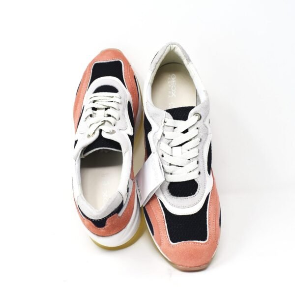 Geox D KIRYA  Navy/Coral Leather sneakers UK 7.5  US 10.5 EU 41