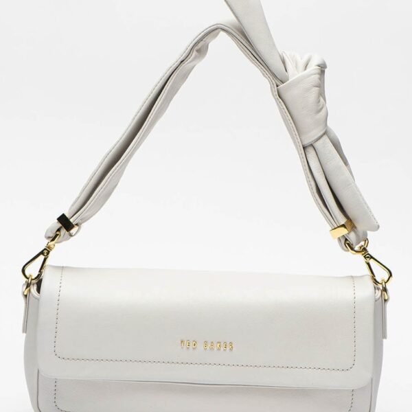 TED BAKER SINITAA Soft knotted shoulder bag Ivory