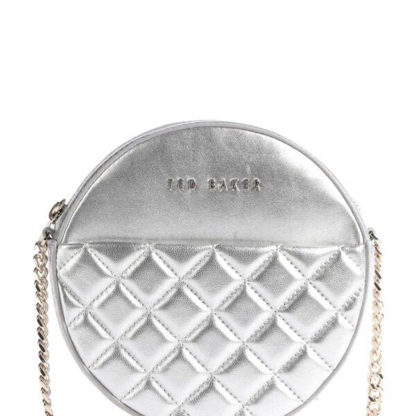 Ted Baker Cirra Quilted Leather Cross Body Bag, Silver