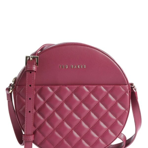 Ted Baker Cirus Quilted Circle Small Crossbody Bag Dark Red