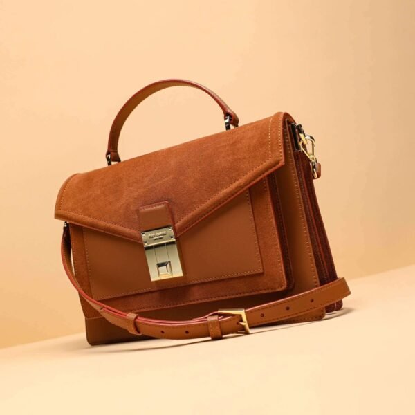 Ted Baker Kimmbas Luggage Lock Medium Satchel Bag in Brown