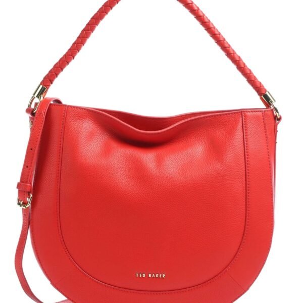 Ted Baker Parinna Plaited Handle Hobo Handbag Red Orange