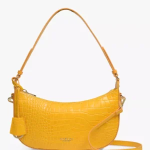 Radley Summerstown Croc Leather Small Zip Top Shoulder Bag in Yellow H4220760