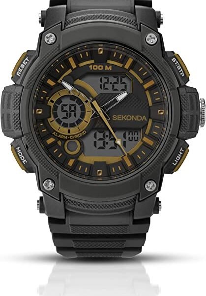 Sekonda Digital Dual Time Watch Black 1229