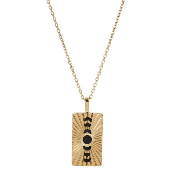 Fossil Vintage Motifs Stainless Steel Necklace Jf03887710