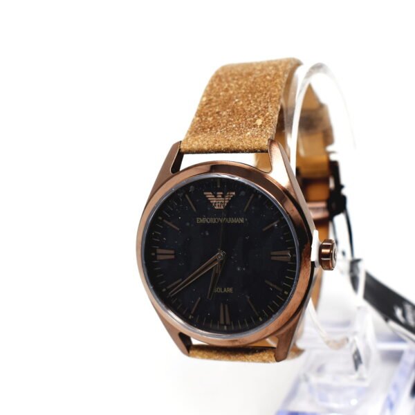 Emporio Armani AR11396 Solar-Powered Brown Strap Watch