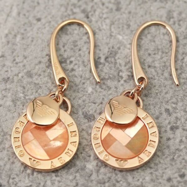 Emporio Armani Rose Gold-Tone Sterling Silver 925 Earrings EG3376221