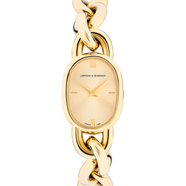 LARSSON & JENNINGS Gold Tone Oval Chain Watch LF-W-CHN-GD