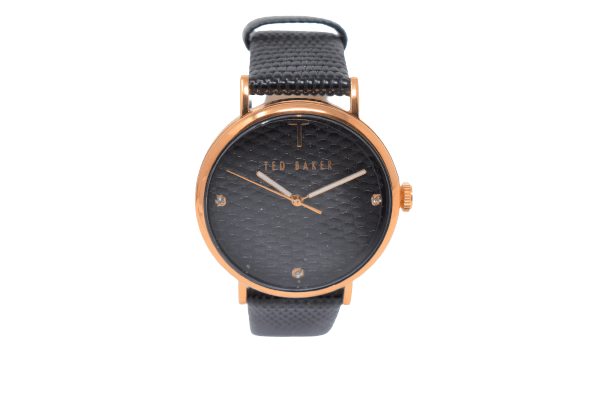 TED BAKER Black Leather Analogue Watch BKPPHS1329I