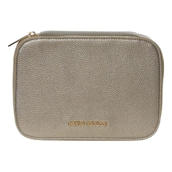 Carlo Colucci Cracogna Flat Unisex Cosmetic Bag in Bronze CC0041