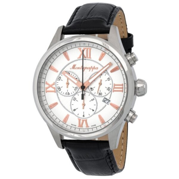 Montegrappa IDFOWCLR Fortuna Men's Black Leather Watch