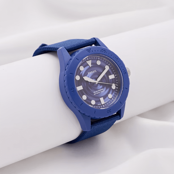 Fossil FB-01 Tide Ocean Material Blue Dial Solar Powered FS5893 100M Men's Watch