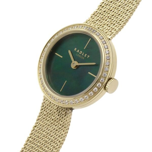 Radley Ladies Watch RY4568 Green Dial Gold Milanese Brass Bracelet