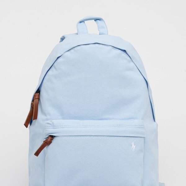 Polo Ralph Lauren canvas backpack light blue with logo 405842685008