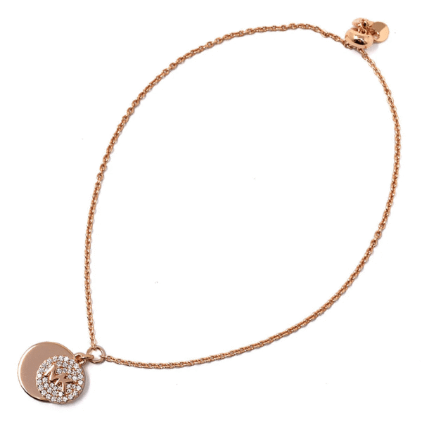 Michael Kors Premium 14k Rose Gold-Plated Sterling Silver Slider Bracelet MKC1514AN791