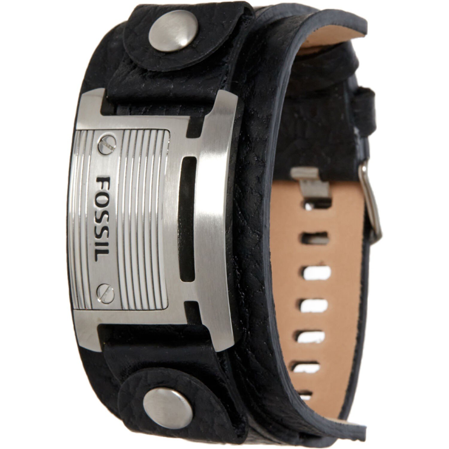 FOSSIL Mens Bracelet CASUAL JF84816040 Leather Black