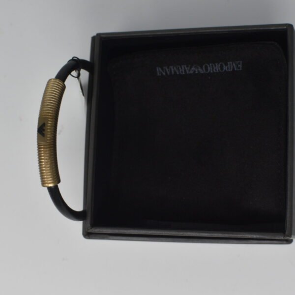 EMPORIO ARMANI BRACELET LEATHER AND GOLD-TONE STAINLESS STEEL EGS2926251