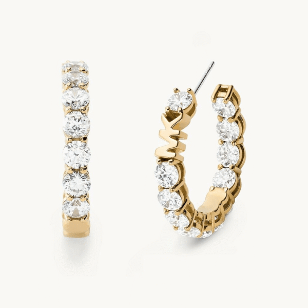 MICHAEL KORS  Gold Tone Embellished Hoop Earrings MKJ7310710